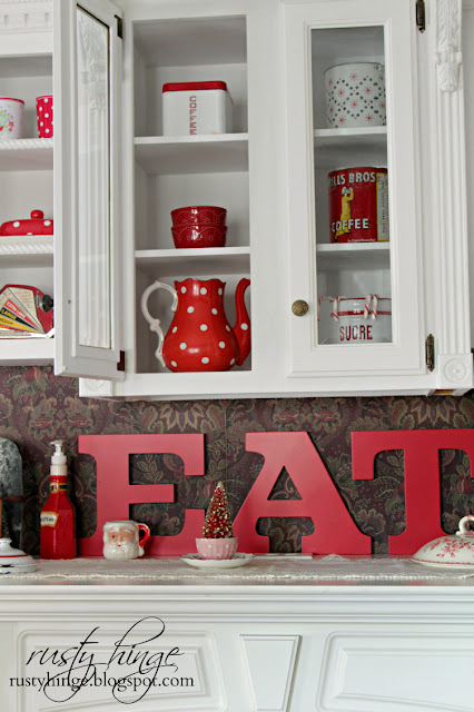 Rusty Hinge 2015 Rustic Meets Refined Christmas Home Tour Rusty Hinge kitchen EAT sign