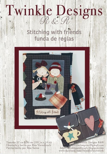 Stitching with Friends - funda de reglas patrón | Twinkle designs R&R Stitching with Friends - funda de reglas patrón | Twinkle designs R&R