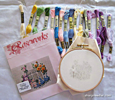 Preparing to Stitch Elizabethan Window (by Roseworks): Project contents