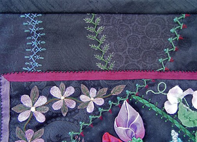 crazy quilt by Robin Atkins, detail