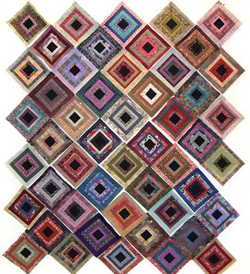 God's Eye Quilt by Robin Atkins, arrangement of 50 blocks, quilt #1