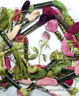 Trish Burr Iceberg Rosebud: Getting Started on a New Thread Painting Project Threads for Trish Burr's Iceberg Rosebud