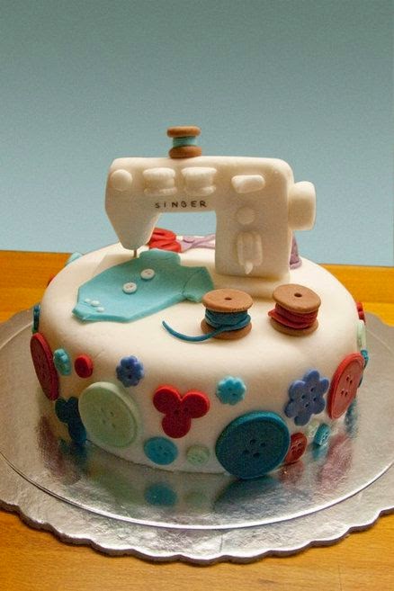Tartas creativas Tarta maquina de coser