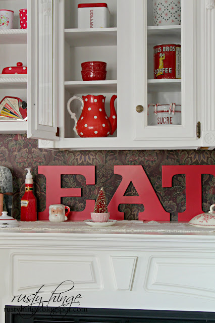Rusty Hinge 2015 Rustic Meets Refined Christmas Home Tour Rusty Hinge Christmas kitchen cupboards