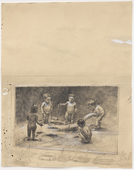 Michaël Borremans The Feast, 2019 pencil and white ink on paper 26,7 x 21,2 cm drawing Michaël Borremans The Feast, 2019 pencil and white ink on paper 26,7 x 21,2 cm