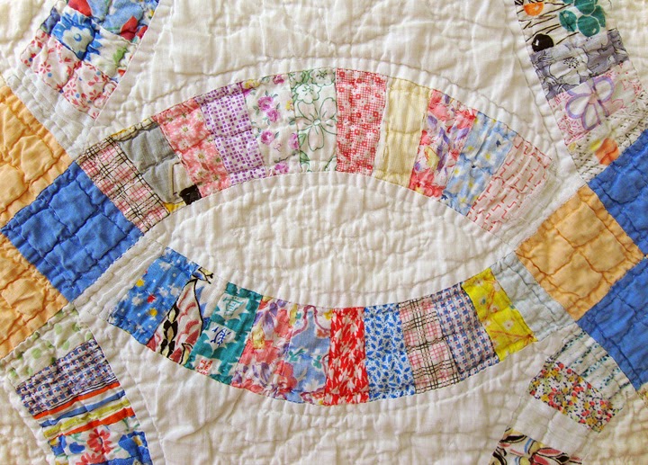 Vintage wedding ring quilt, family heirloom of Robin Atkins Vintage wedding ring quilt, family heirloom of Robin Atkins