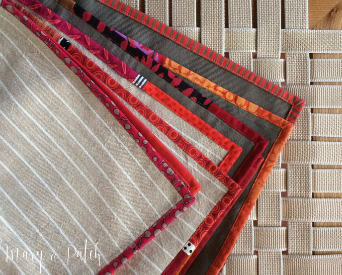 DIY last minute gift: Easy tea towel with scraps of fabrics!
