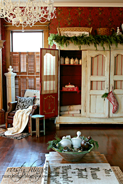 Rusty Hinge 2015 Rustic Meets Refined Christmas Home Tour Rusty Hinge Christmas living room