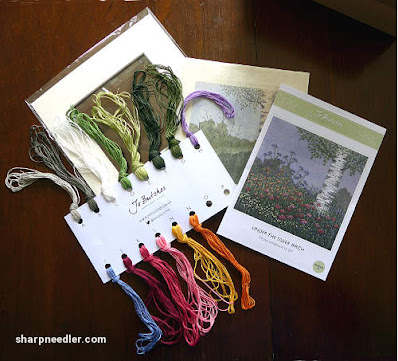 Preparing to Embroider Kit elements for Jo Butcher's Under the Silver Birch project
