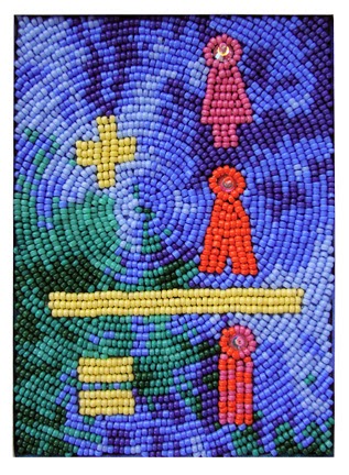 One + One = One, a way to heal the world, by Robin Atkins Robin Atkins, bead embroidery, save the world