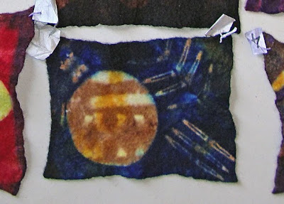 Robin Atkins, resist-dyed felt
