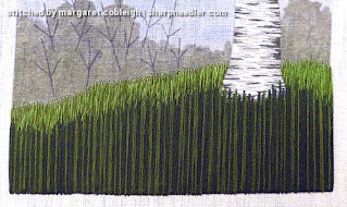 Lots of Grass Under the Silver Birch (designed by Jo Butcher): Background grass completed