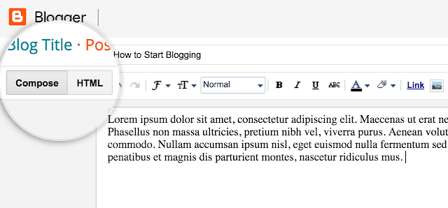 How to Create a Blogger Account 5 blogger post compose html