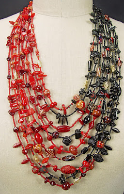 Robin Atkins, beaded multiple strand necklace Robin Atkins, beaded multiple strand necklace