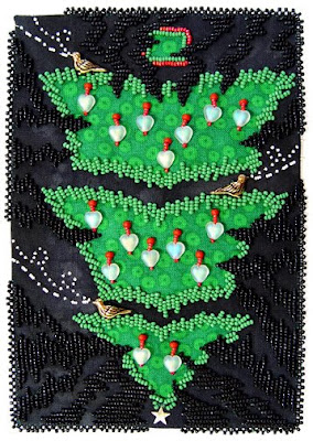 Bead Journal Project, Dec 07, Robin Atkins, Dark Thoughts Pointing at Christmas