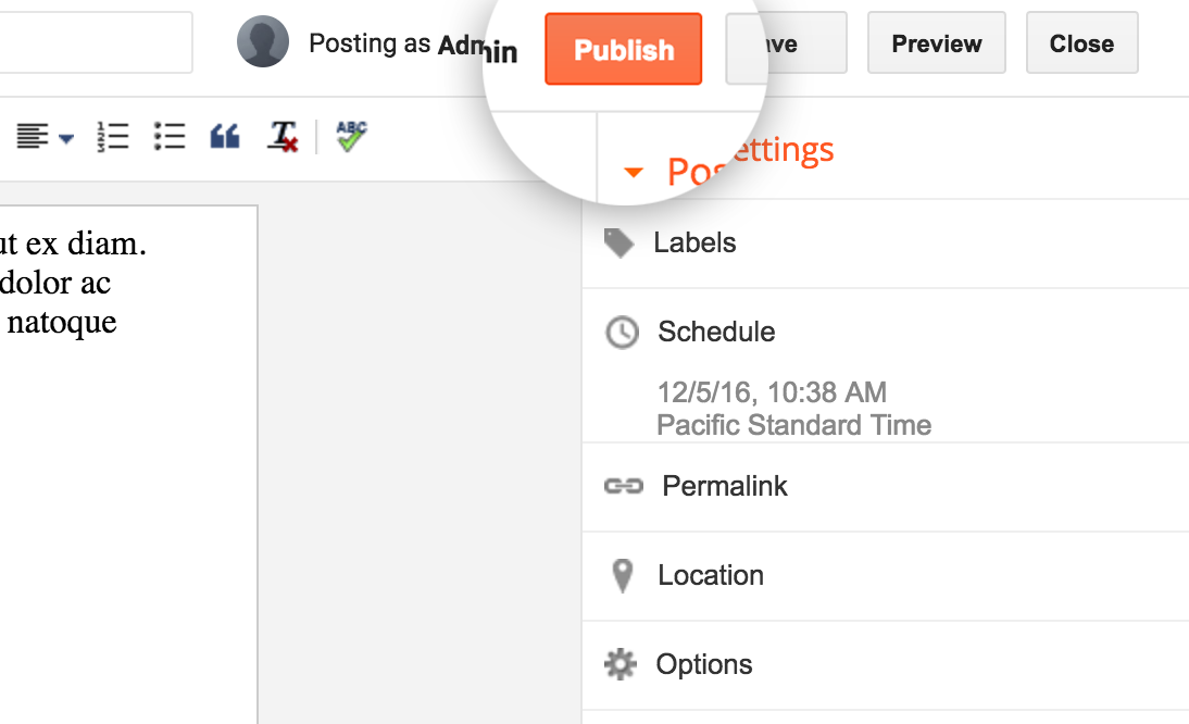 How to Create a Blogger Account 11 publish blogger post