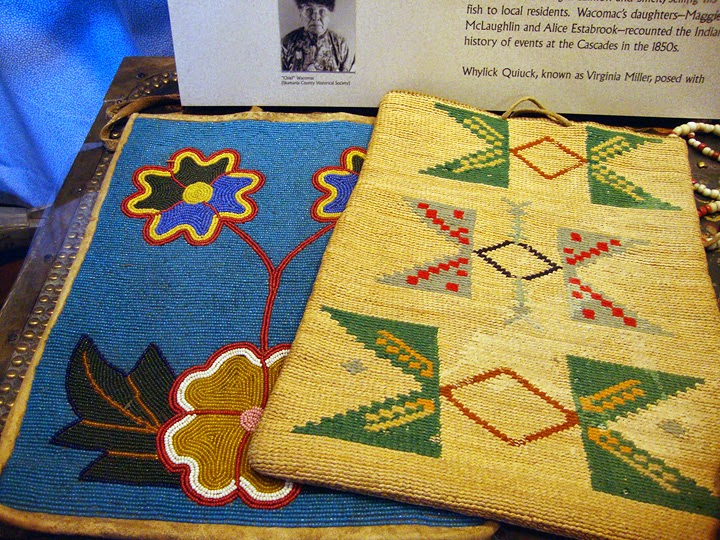 Native American beadwork and weaving, Columbia Gorge Museum Native American beadwork and weaving, Columbia Gorge Museum