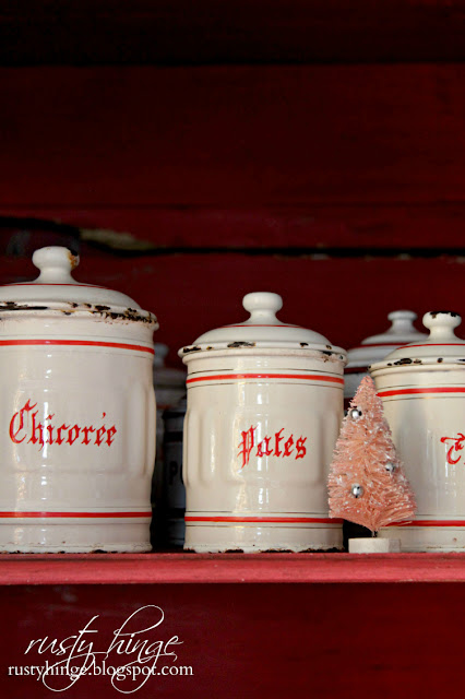 Rusty Hinge 2015 Rustic Meets Refined Christmas Home Tour Vintage French enamelware