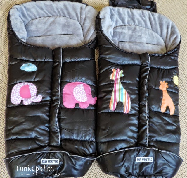 Fundas para silla de paseo con aplicaciones a mano Saquito para silla de paseo personalizado con aplicaciones a mano