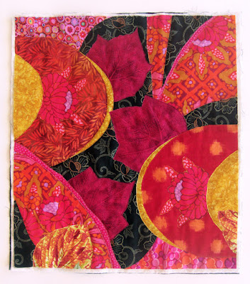Robin Atkins, "Eclipse", scrappy improvisational quilt, in process Robin Atkins, "Eclipse", scrappy improvisational quilt, in process