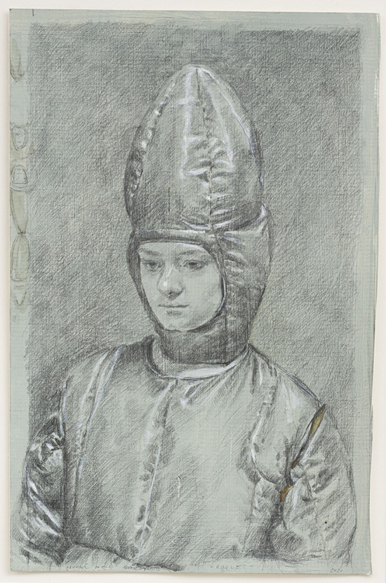 Michaël Borremans Bullet, 2019 pencil and white ink on blue-grey grounded paper 20,9 x 13,8 cm Michaël Borremans Bullet, 2019 pencil and white ink on blue-grey grounded paper 20,9 x 13,8 cm