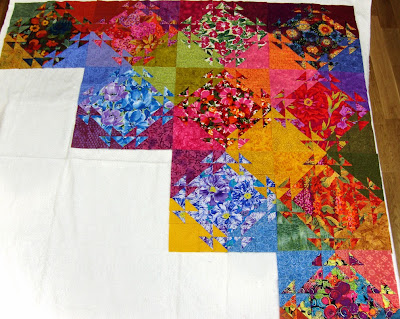 Robin Atkins, shimmer quilt, ten completed blocks Robin Atkins, shimmer quilt, ten completed blocks