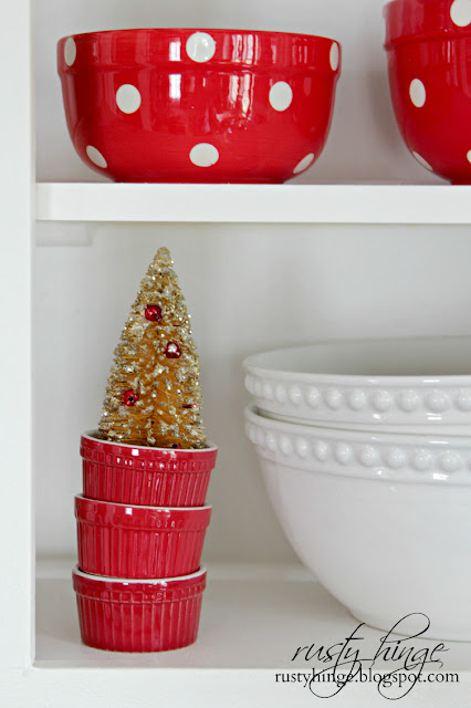 Rusty Hinge 2015 Rustic Meets Refined Christmas Home Tour Decorating with vintage bottle brush trees