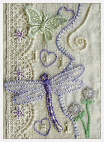 bead embroidery by Robin Atkins, Message to Young Brides, March 2014 bead embroidery by Robin Atkins, Message to Young Brides, March 2014