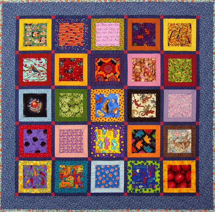 "I Spy a Brown Dog" - quilt by Robin Atkins Robin Atkins, I Spy quilt, front