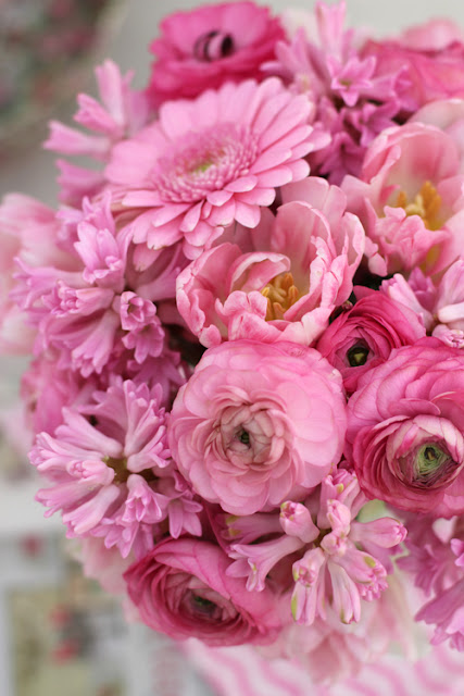 A Bunch for the Weekend-# 68-Pink Spring Flowers-Ingrid Henningsson-Of Spring and Summer