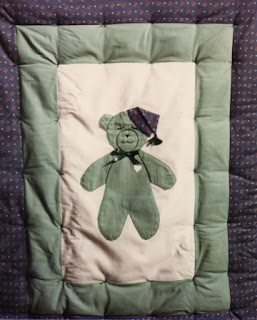 Layne's baby quilt, made by Robin Atkins