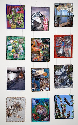 bead journal project, 12 pieces by Angela P suspended with chains