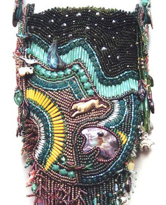 Robin Atkins, improvisational bead embroidery Robin Atkins, improvisational bead embroidery
