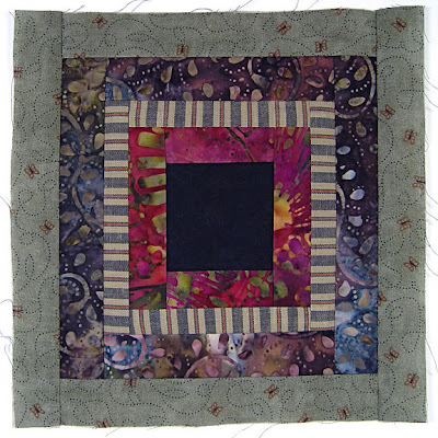 God's Eye quilt by Robin Atkins, auditioning fabrics 11