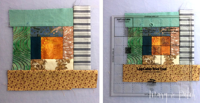 How to use the Log Cabin Trim Tool to make a quick Log Cabin quilt