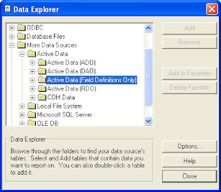 Data Source: Field Definition Only