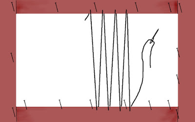 how to frame bead embroidery - lacing diagram how to frame bead embroidery - lacing diagram