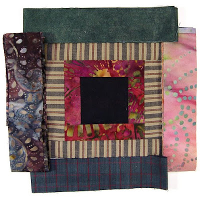 God's Eye quilt by Robin Atkins, auditioning fabrics 9