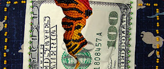 improvisational bead embroidery by Robin Atkins, Bead Journal Project, August 2007, detail