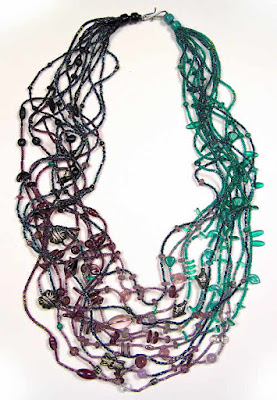 Robin Atkins, beaded multiple strand necklace Robin Atkins, beaded multiple strand necklace