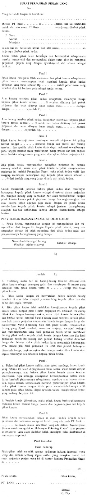 Contoh Perjanjian Pinjam Uang contoh-perjanjian-pinjam-uang