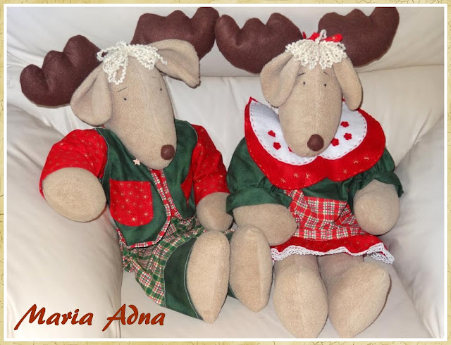 Casal de Renas II Decoração de Natal, As renas II, Renas de natal II, Natal
