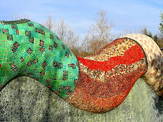 mosaic sculpture, Queen Califia's Magical Circle by Niki De Saint Phalle, photograph by Robin Atkins