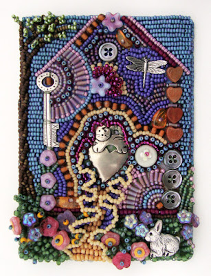 Robin Atkins, improvisational bead embroidery Robin Atkins, improvisational bead embroidery