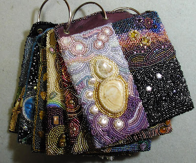 bead journal project, pieces on rings by Morwyn D