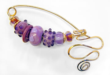 fibula pin by robin atkins, lavender