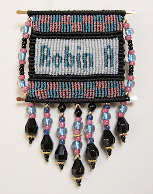 micro macrame cavandoli name pin by Robin Atkins