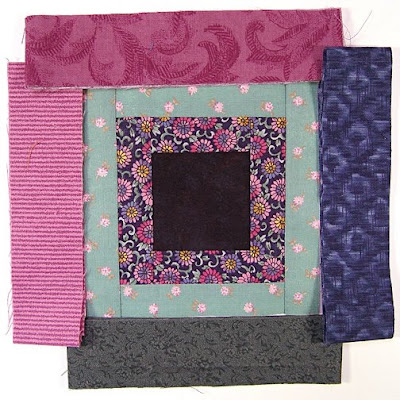 God's Eye quilt by Robin Atkins, auditioning fabrics 18