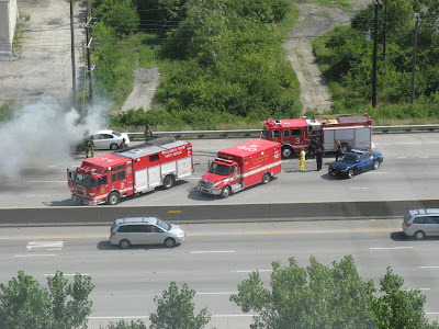 Fire trucks had trouble getting there