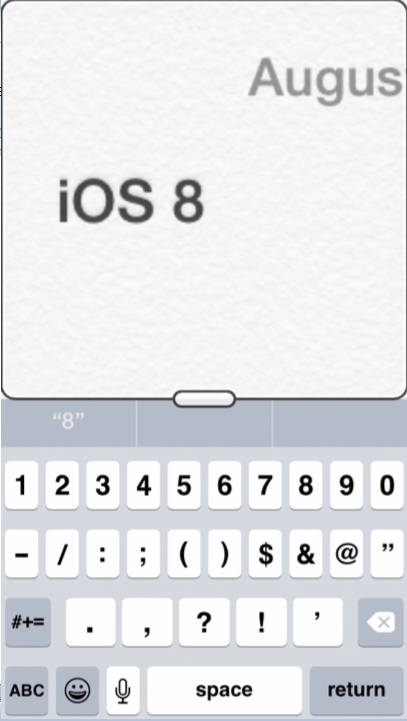 iOS 8 Zoom without enlarging keyboard